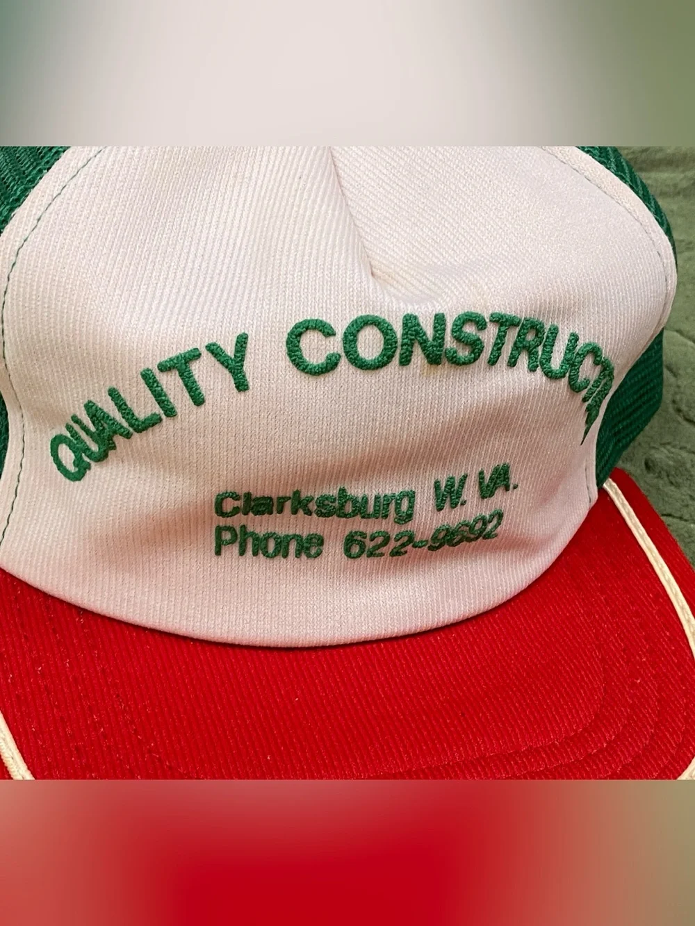 80s Quality Construction SnapBack Trucker Hat, Foam Deteriorated, W Virginia
